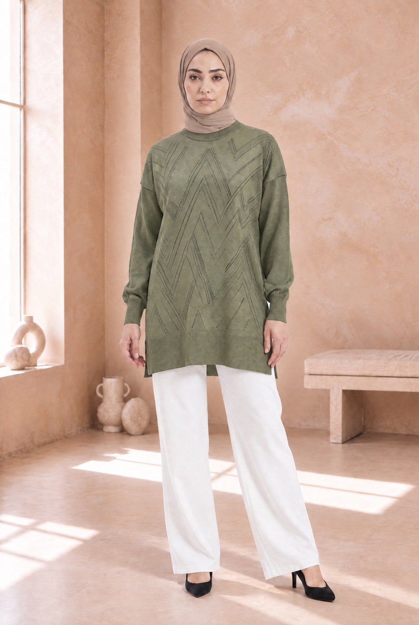 Crystal Zigzag Marselize Top