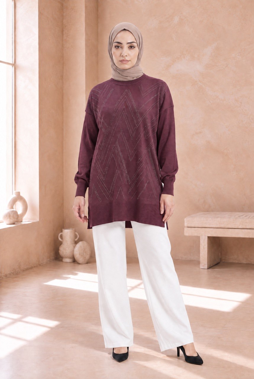 Crystal Zigzag Marselize Top