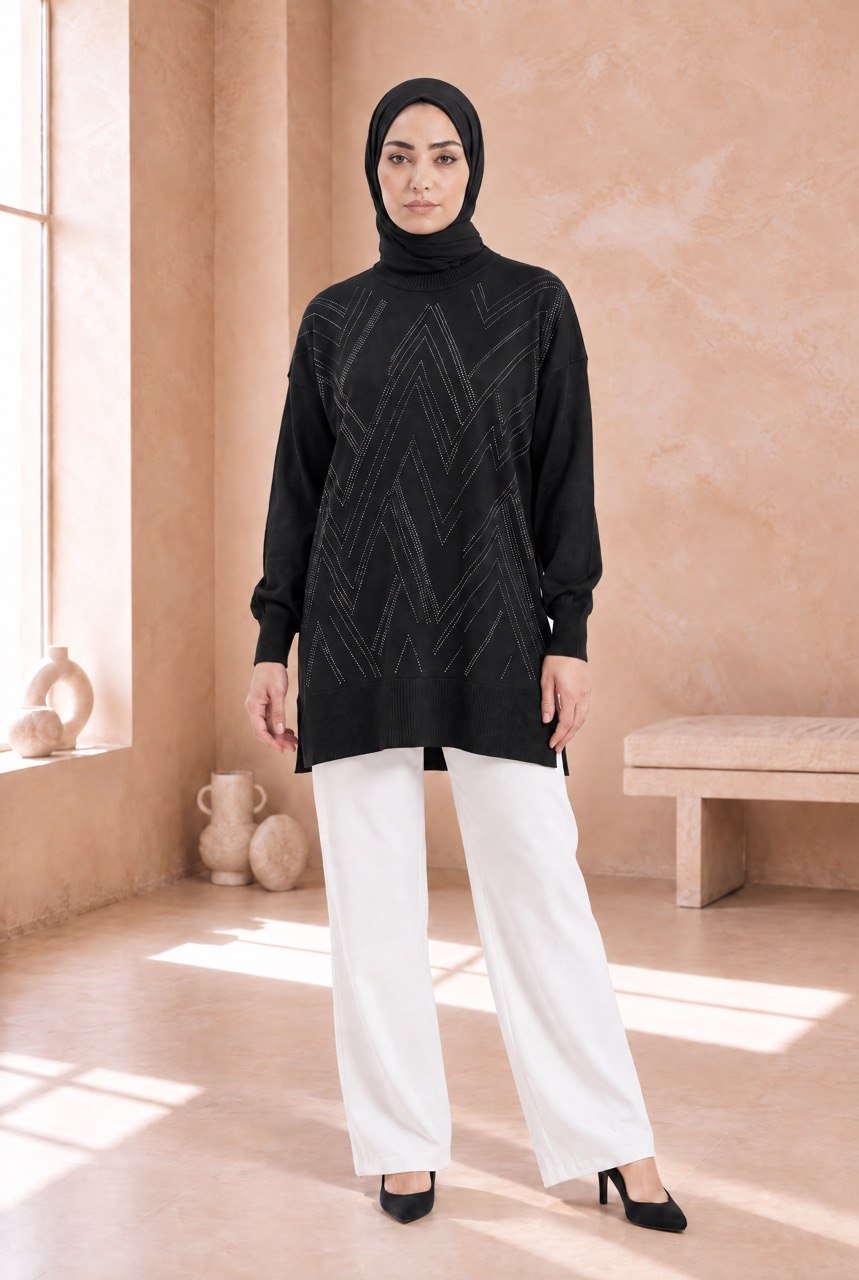 Crystal Zigzag Marselize Top